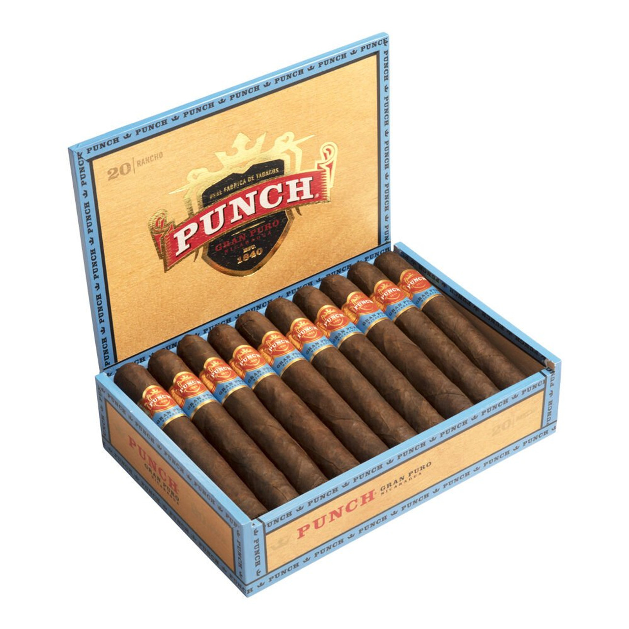 Punch Gran Puro Nicaragua Cigars - 6 x 54 (Box of 20) Open