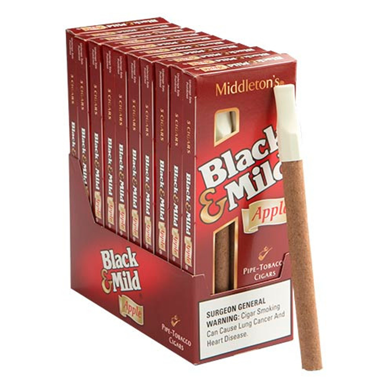 Black & Mild Apple Cigars (10 packs of 5) - Natural *Box