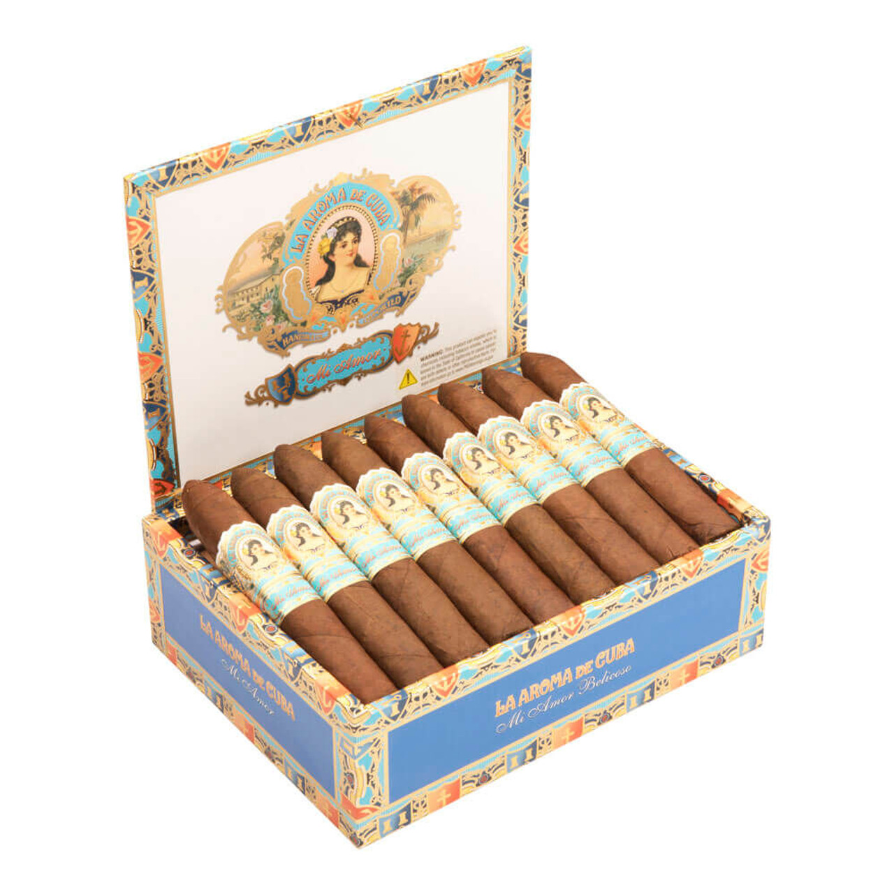 La Aroma de Cuba Mi Amor Belicoso Cigars - 5.5 x 54 (Box of 25) Open