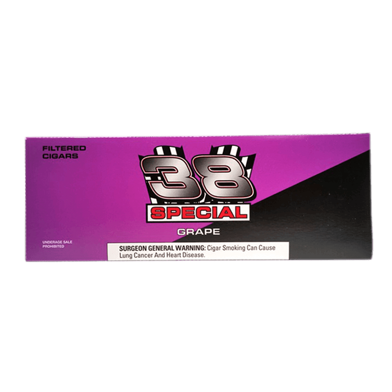 Thirty Eight Special Filtered Grape Cigars - 3.2 x 20 (10 Packs of 20) *Box