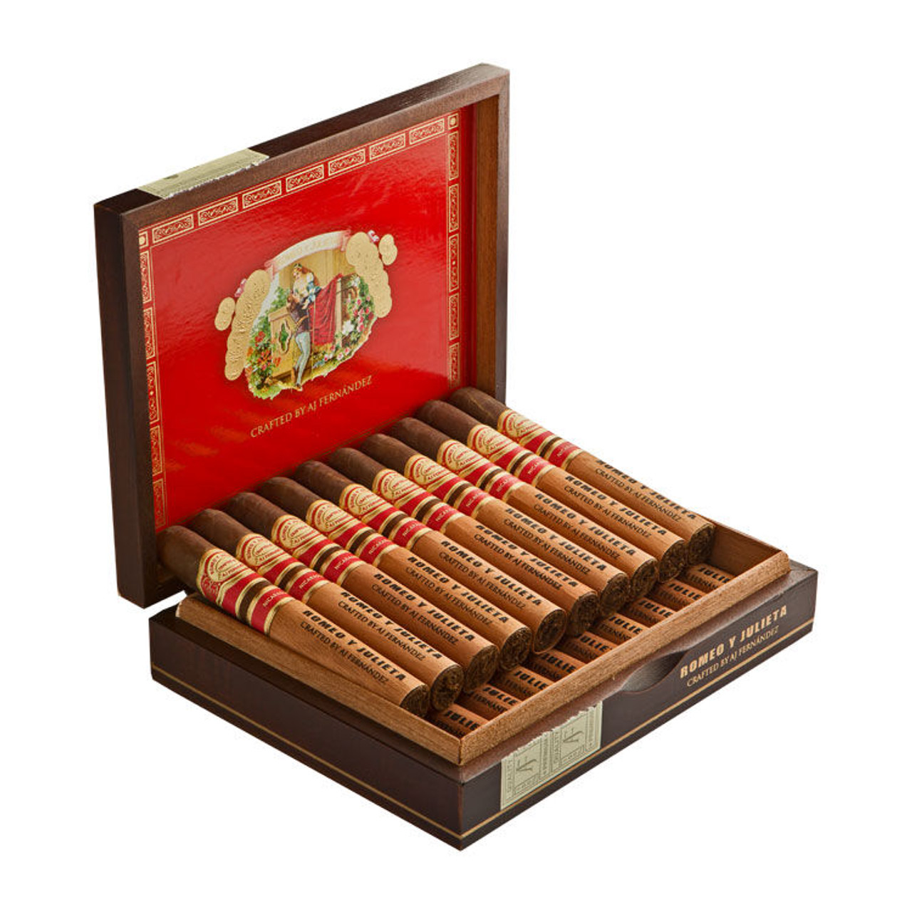 Romeo y Julieta Crafted by AJ Fernandez Churchill Cigars - 7 x 50 (Box of 20) Open