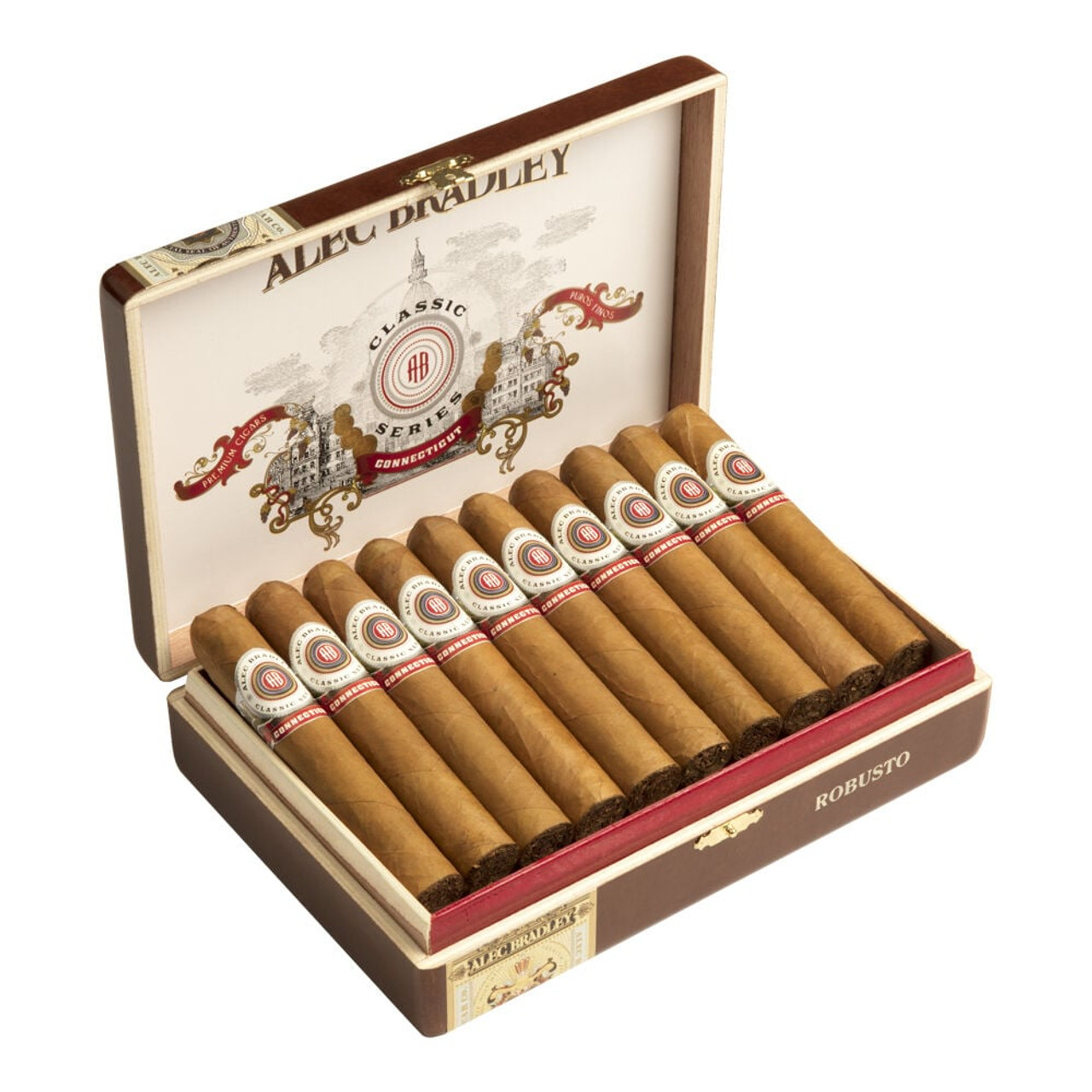 Alec Bradley Classic Series Connecticut Gordo Cigars - 6 x 60 (Box of 20) Open