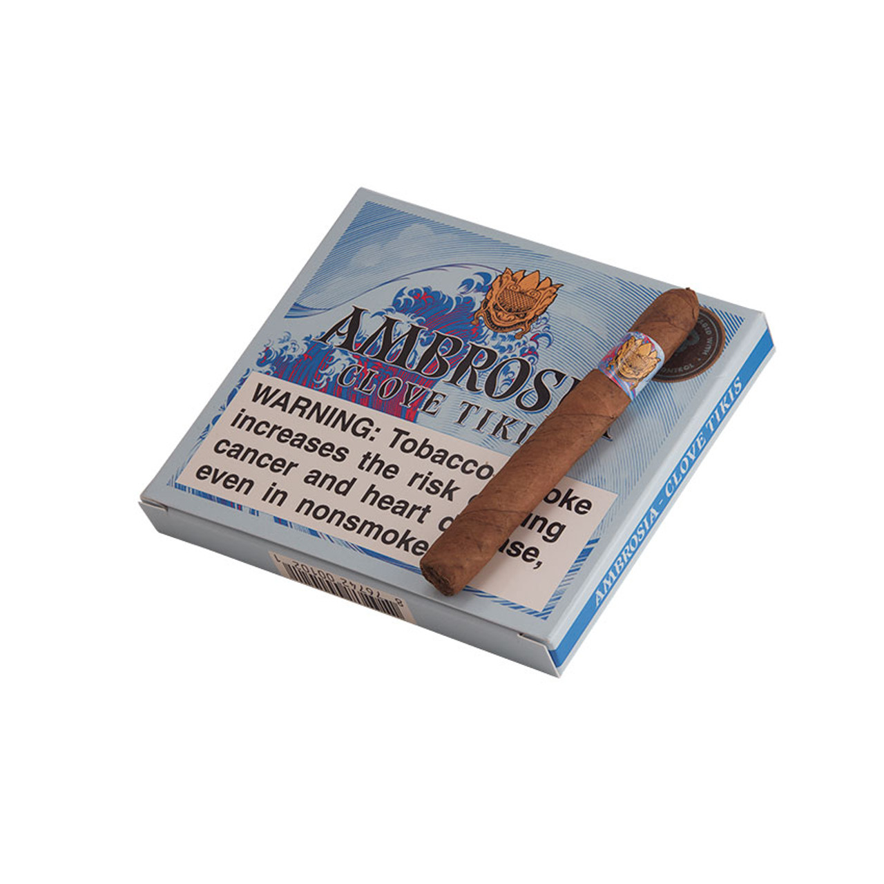 Ambrosia by Drew Estate Clove Tiki Cigars - 4 x 32 (5 Tins of 10 (50 Total)) Single Tin