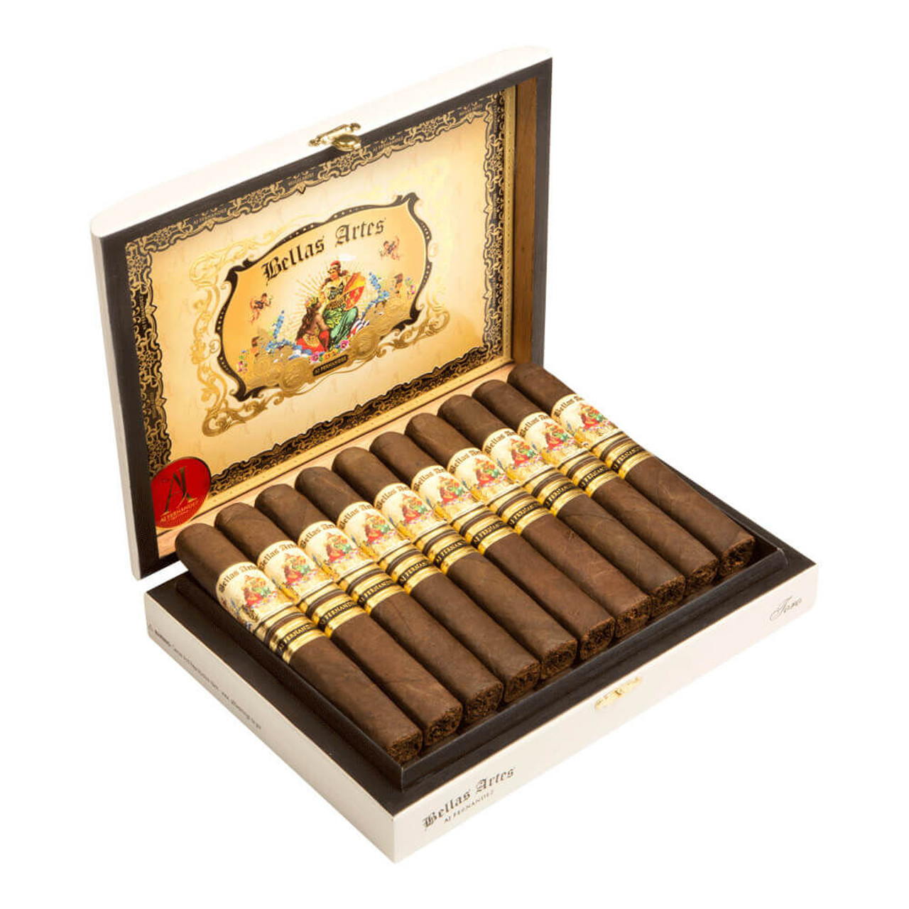 Bellas Artes by AJ Fernandez Maduro Brazil Toro Cigars - 6 x 54 (Box of 20) Open