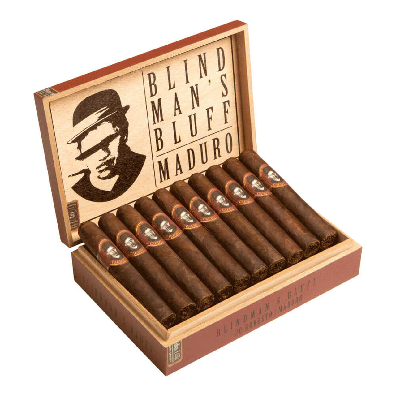 Blind Man's Bluff by Caldwell Cigar Co. Maduro Robusto Cigars - 5 x 50 (Box of 20) Open