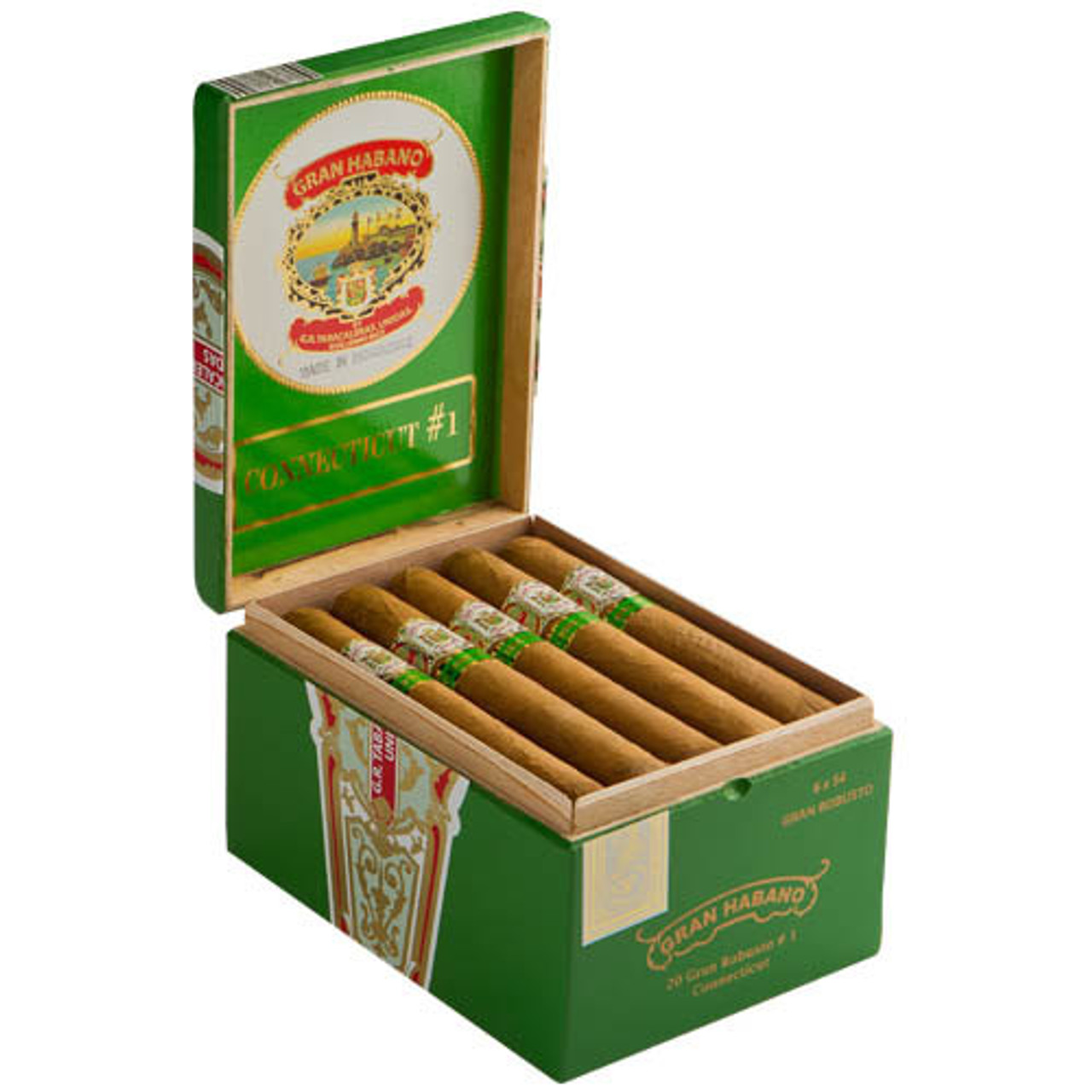 Gran Habano #1 Connecticut Lancero Cigars - 7.5 x 40 (Box of 20) *Box