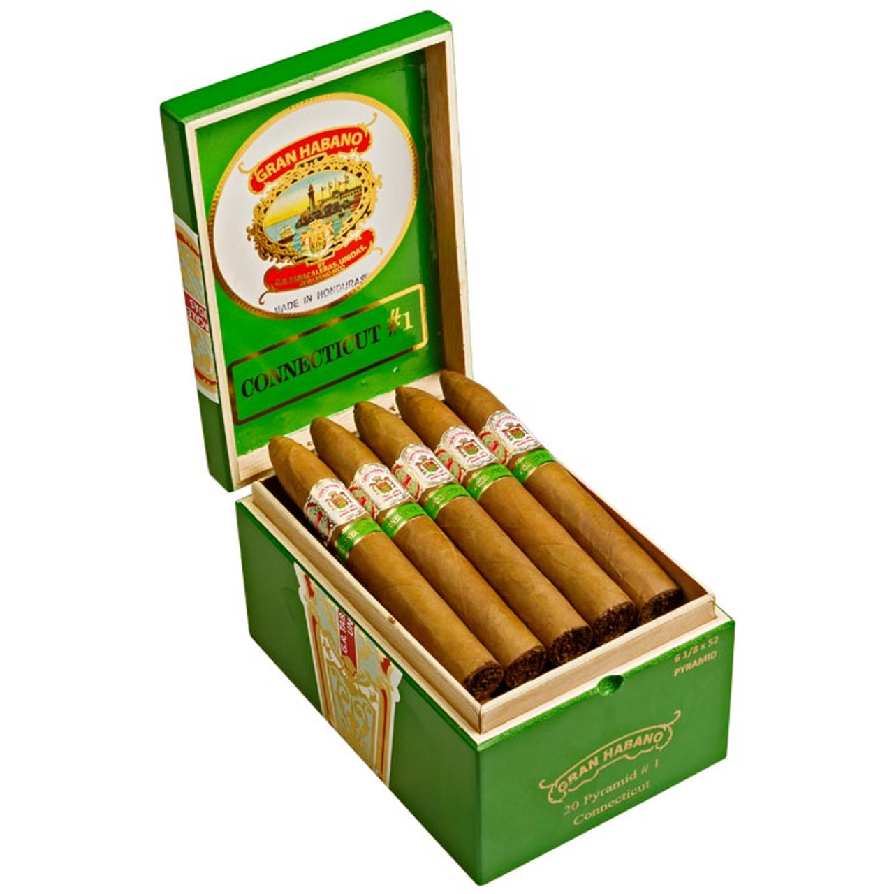 Gran Habano #1 Connecticut Pyramid Cigars - 6.12 x 52 (Box of 20)