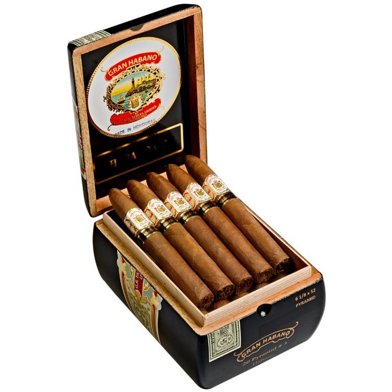 Gran Habano #3 Habano Pyramid Cigars - 6.12 x 52 (Box of 20) *Box