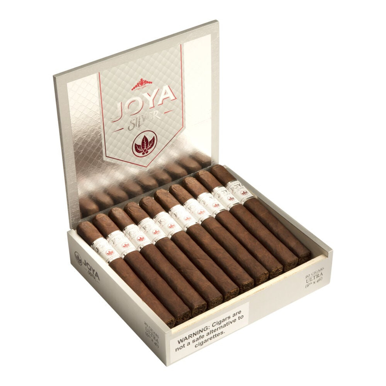 Joya Silver Ultra Cigars - 6.25 x 46 (Box of 20) Open