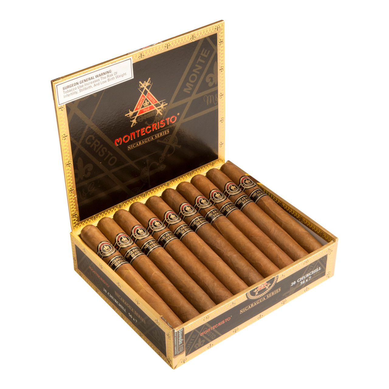 Montecristo Nicaragua Churchill Cigars - 7 x 56 (Box of 20)