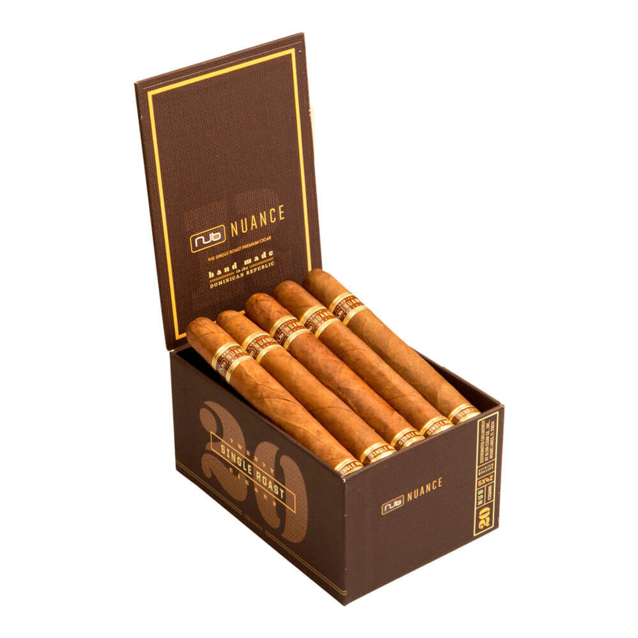 Nub Nuance Single Roast 5x42 Cigars - 5 x 42 (Box of 20) Open