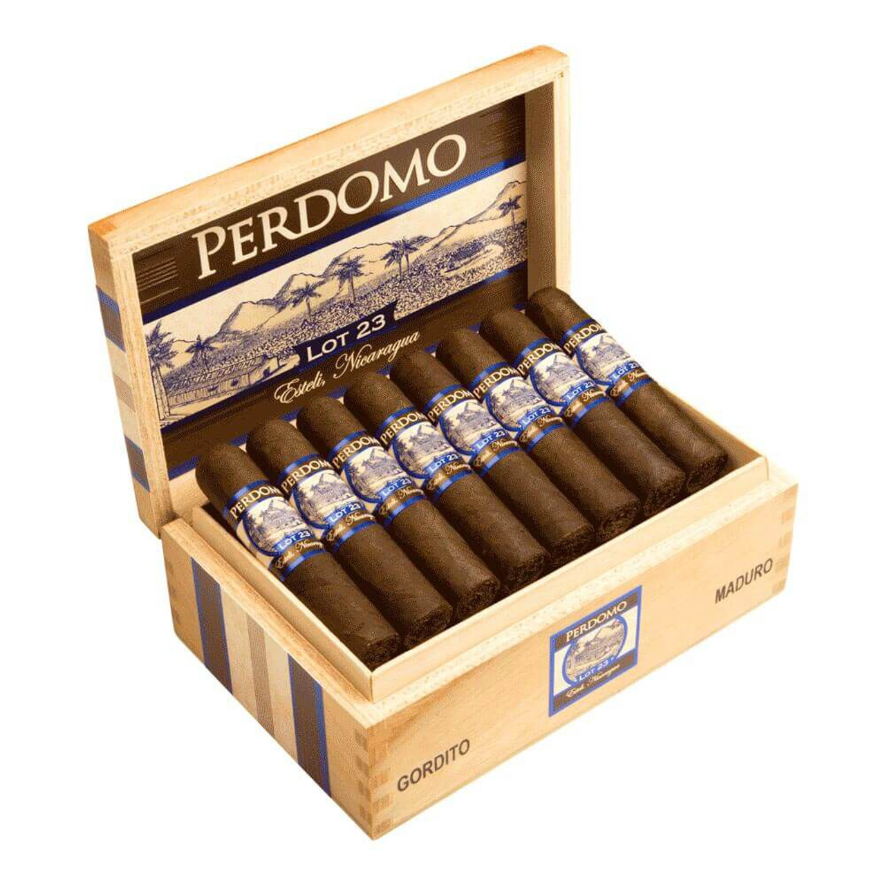 Perdomo Lot 23 Gordito Maduro Cigars - 4.5 x 60 (Box of 24) Open