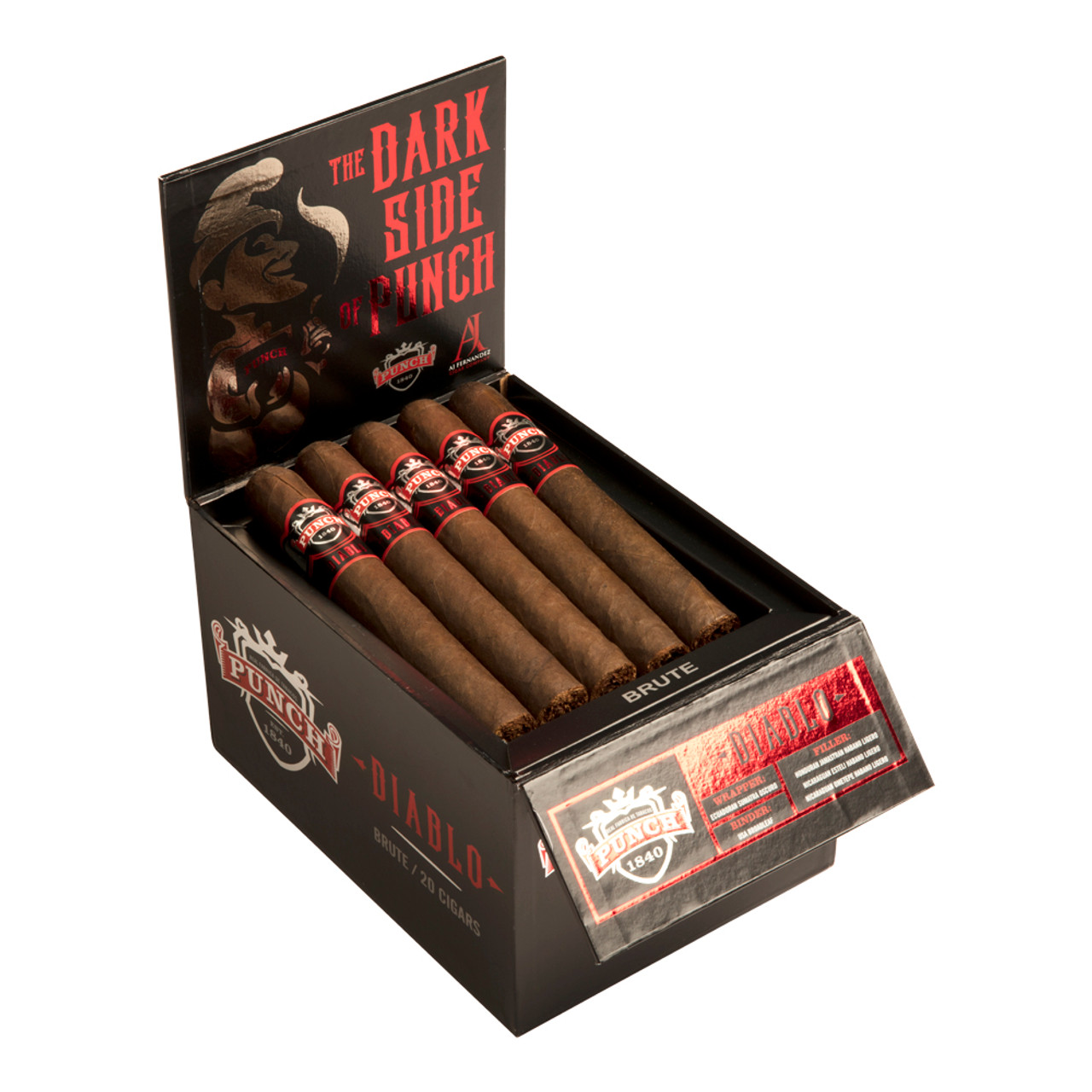 Punch Diablo Brute Cigars - 6 x 60 (Box of 20) Open