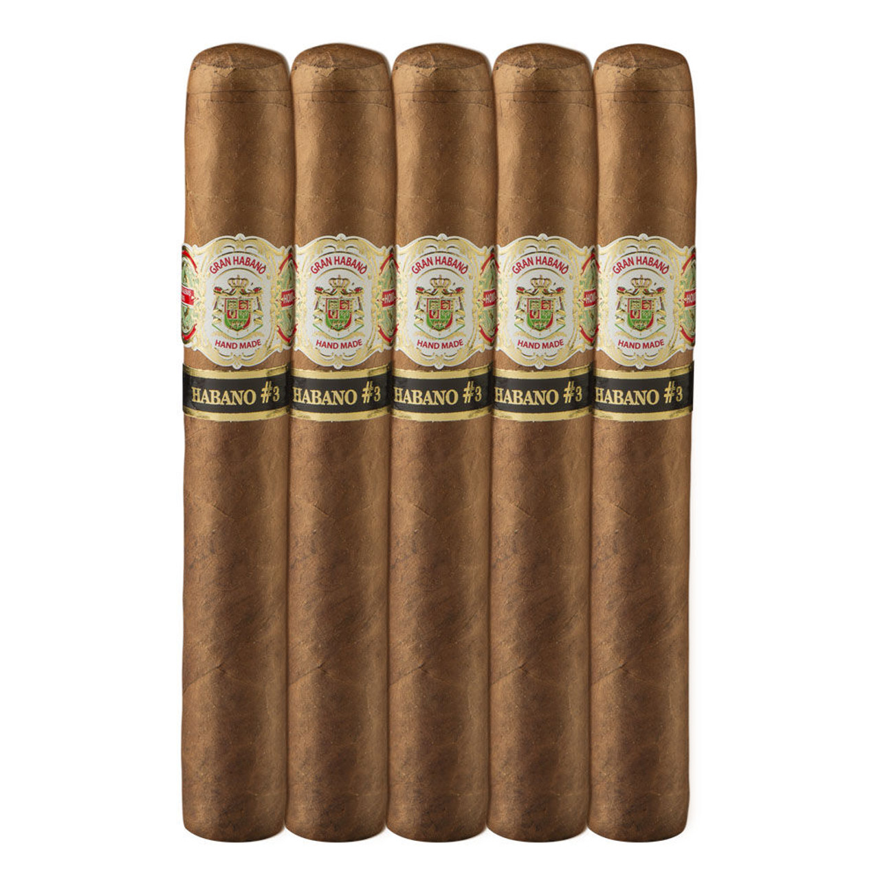Gran Habano #3 Habano Gran Robusto Cigars - 6 x 54 (Pack of 5)
