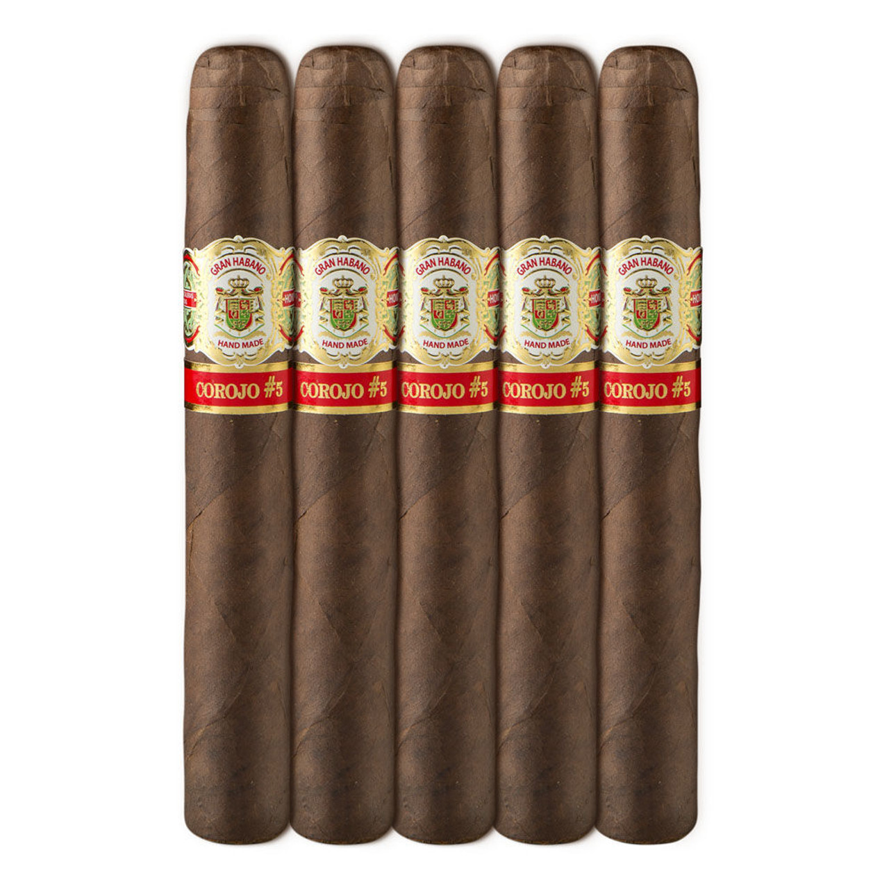 Gran Habano #5 Corojo Gran Robusto Cigars - 6 x 54 (Pack of 5)