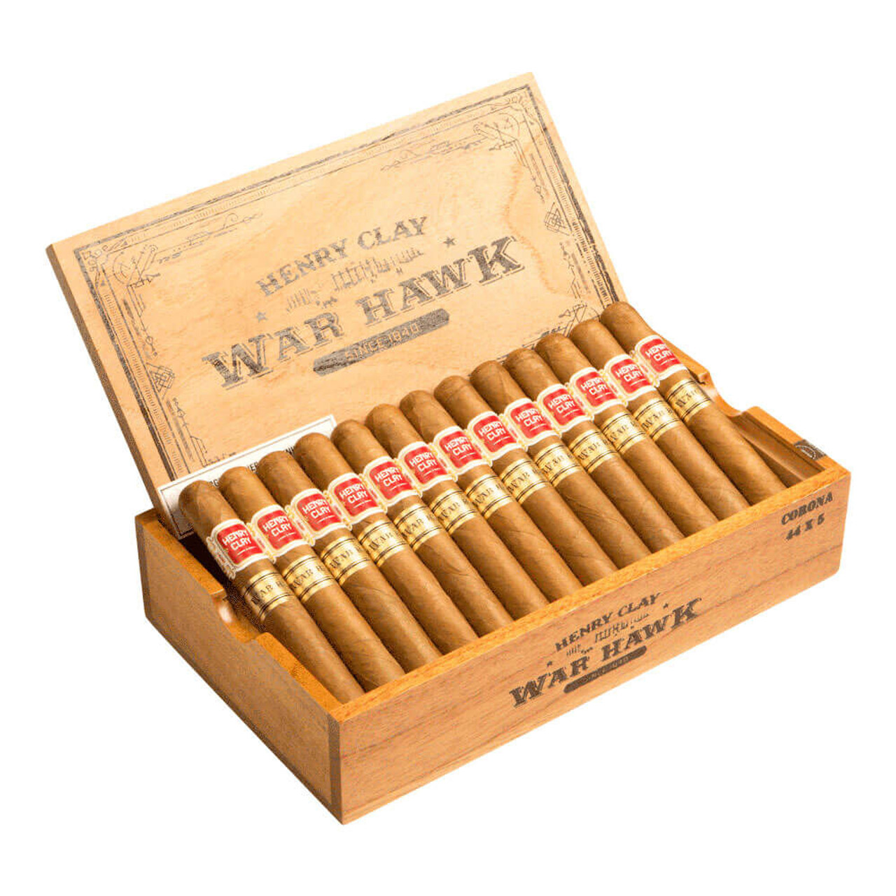 Henry Clay War Hawk Corona Cigars - 5 x 44 (Box of 25) Open