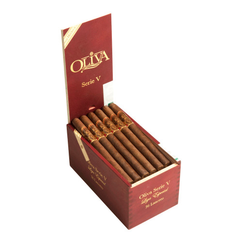 Oliva Serie V Lancero Cigars - 7 x 38 (Box of 36) Open