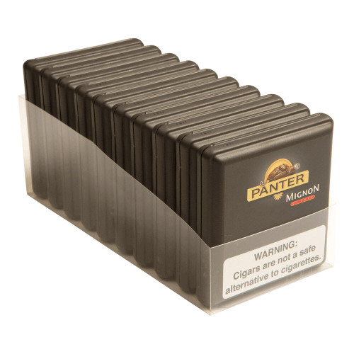 Panter Mignon Deluxe Cigars - 3.5 x 20 (10 Tins of 20 (200 total)) *Box