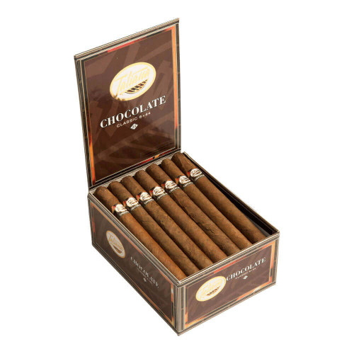 Tatiana Classic Chocolate Cigars - 6 x 44 (Box of 25) Open