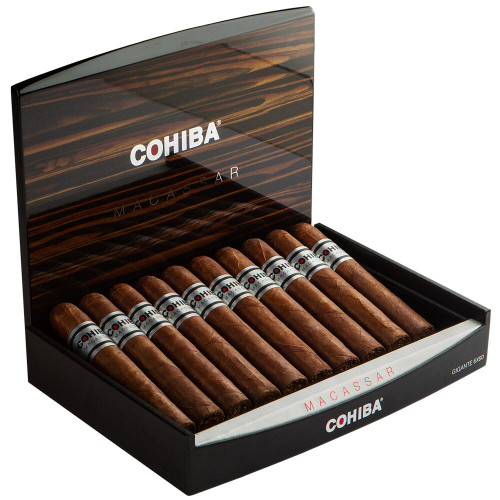Cohiba Macassar Double Corona Cigars - 7.25 x 54 (Box of 10) Open
