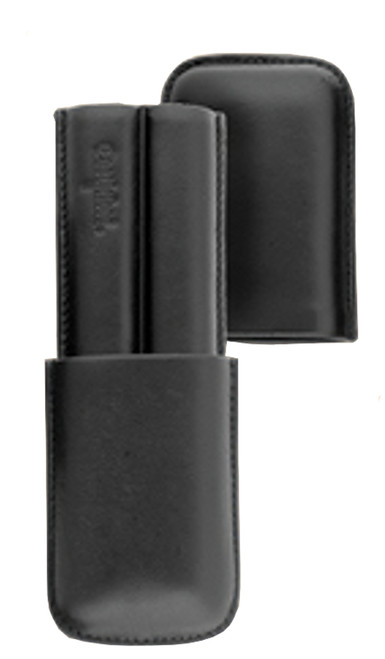 Black 2-Cigar Case (Top Gran Leather)