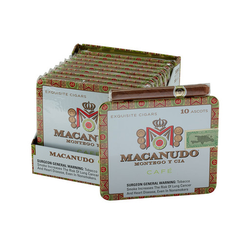 Macanudo Ascots Cigars - 4.25 x 32 (10 Tins of 10 (100 total))  *Box