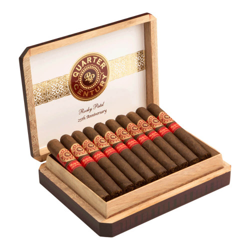 Rocky Patel Quarter Century Robusto Cigars - 5.5 x 50 (Box of 20) Open