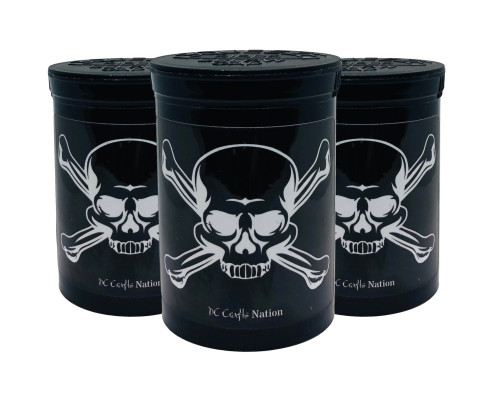 Jolly Roger Skull Crossbone Fresh Kettle Pop Top Smell Proof Container 3 Count