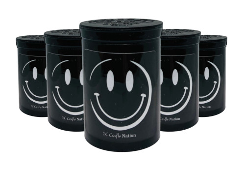 Happy Smiley Face Fresh Kettle Pop Top Smell Proof Container 5 Count