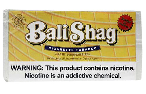 Bali Shag Gold Tobacco 13.7 Oz Pouch - 12 Count