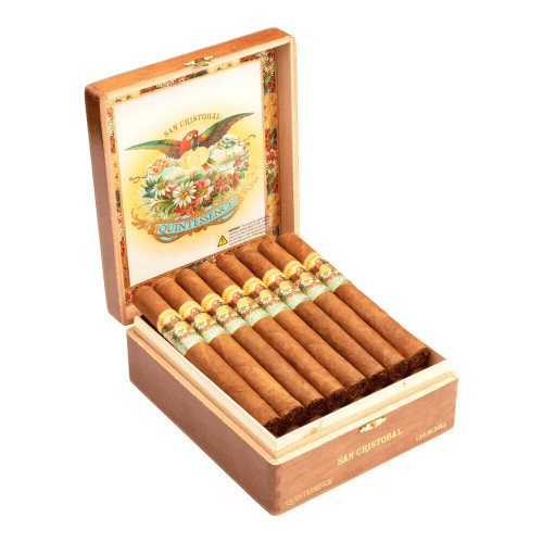 San Cristobal Quintessence Churchill Cigars - 7 x 49 (Box of 24) Open