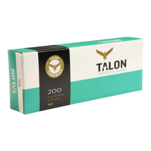 Talon Filtered Menthol Blast Cigars - 3.87 x 20 (10 Packs of 20) *Box