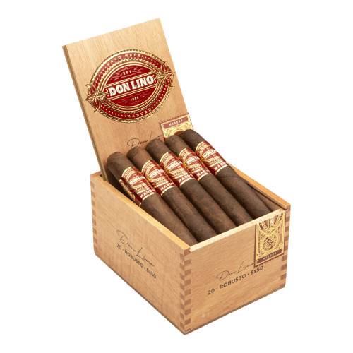 Don Lino Maduro Robusto Cigars - 5 x 50 (Box of 20) Open