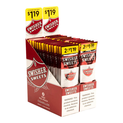 Swisher Sweets Cigarillos Original Cigars - 4 x 30 (30 Packs of 2 (60 total)) *Box