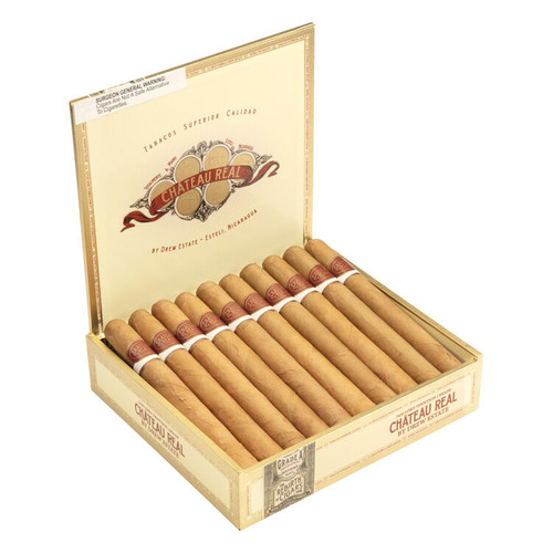 Chateau Real Churchill (Lord Tennyson) Cigars - 7 x 50 (Box of 20) Open