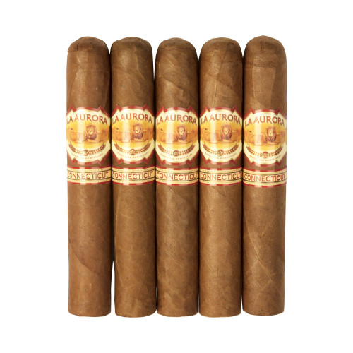 La Aurora 1987 Connecticut Robusto Cigars - 5 x 50 (Pack of 5) *Box