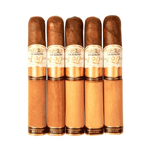 La Aurora 120th Anniversario Robusto Cigars - 5 x 50 (Pack of 5) *open