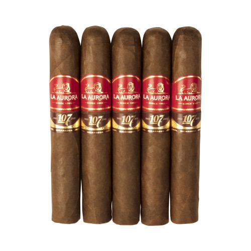 La Aurora 107 Nicaragua Toro Cigars - 5.5 x 54 (Pack of 5) *Box