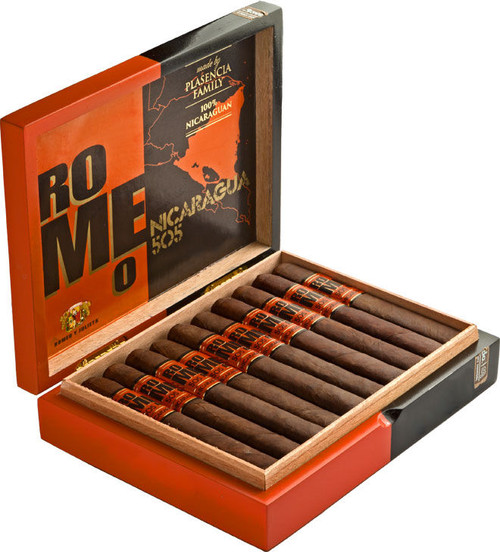 Romeo 505 Nicaragua by Romeo y Julieta Churchill Cigars - 7 x 50 (Box of 20) Open