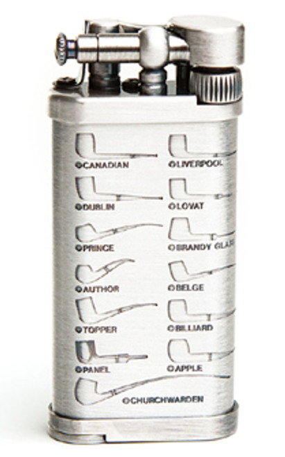 IM Corona Old Boy Silver Pipe Shape Pipe Lighter