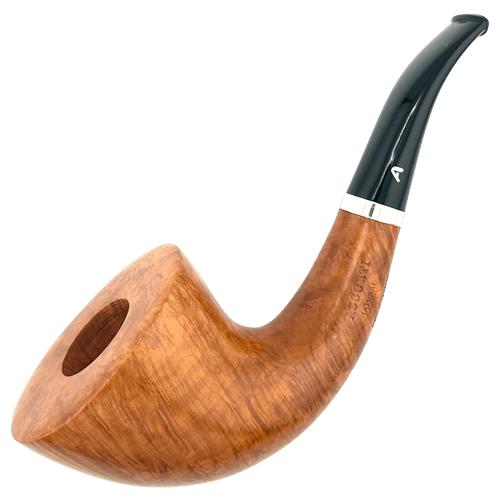 Ascorti Tobacco Smoking Pipe Natural Free Line Silver 25533 * Main Image