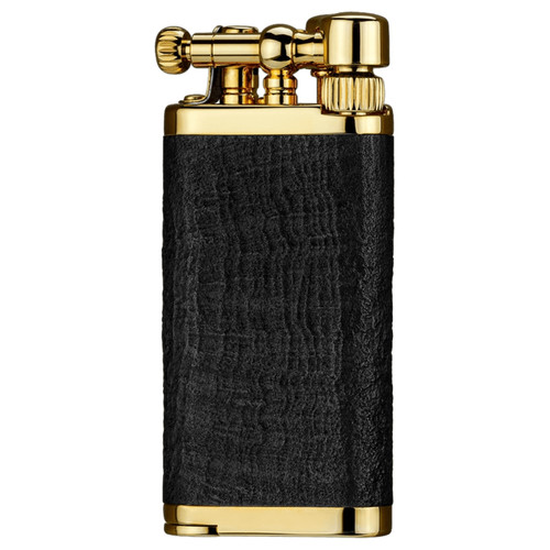IM Corona Old Boy Black Sandblast Wood Chrome Pipe Lighter *Main
