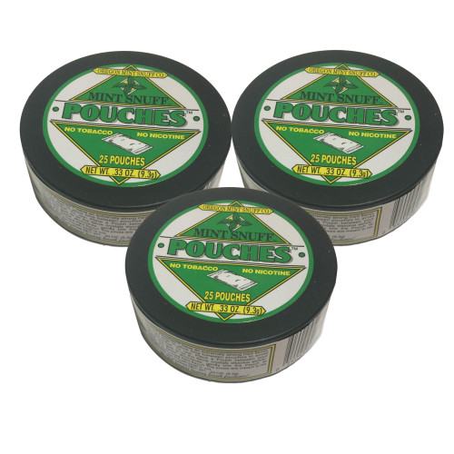 Oregon Mint Snuff - Mint Pouch 3 Cans - Non Tobacco Chew