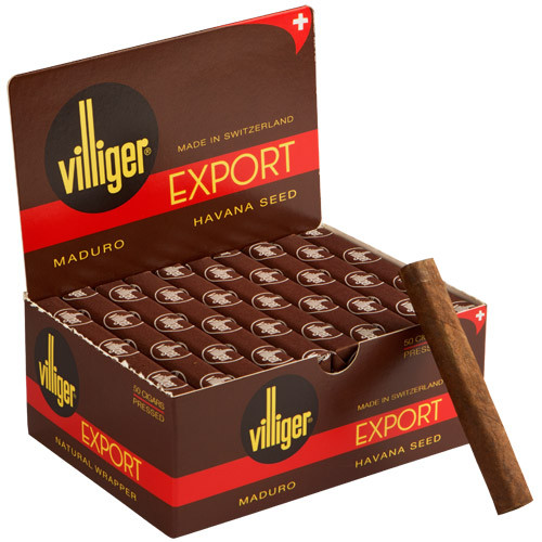 Villiger Export Maduro Cigars - 4 x 37 (Box of 50) *Box