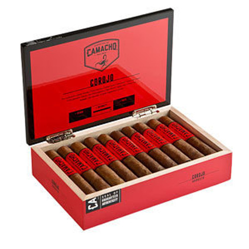 Camacho Corojo Robusto Cigars - 5 x 50 (Box of 20) Open