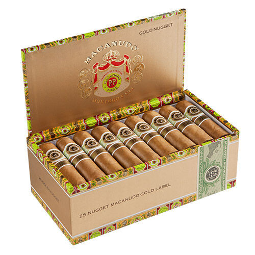 Macanudo Gold Hampton Court Tubed Cigars - 5.5 x 42 (Box of 25) Open