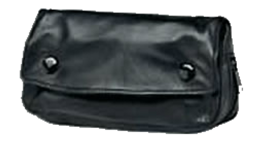 Black Leather Snap Combo Pouch 1