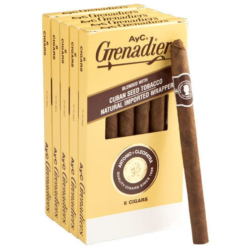 Antonio Y Cleopatra Grenadier Cigars (5 Packs Of 6) - EMS *Box