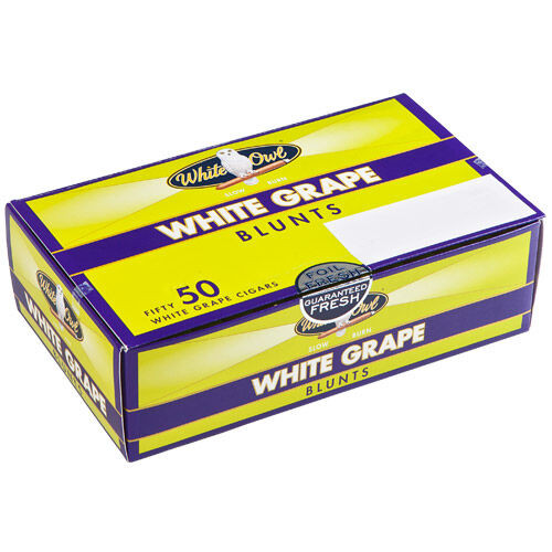 White Owl Blunts White Grape Cigars - 4.75 x 42 (Box of 50) *Box