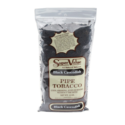 Super Value Black Cavendish Pipe Tobacco *12 OZ BAG